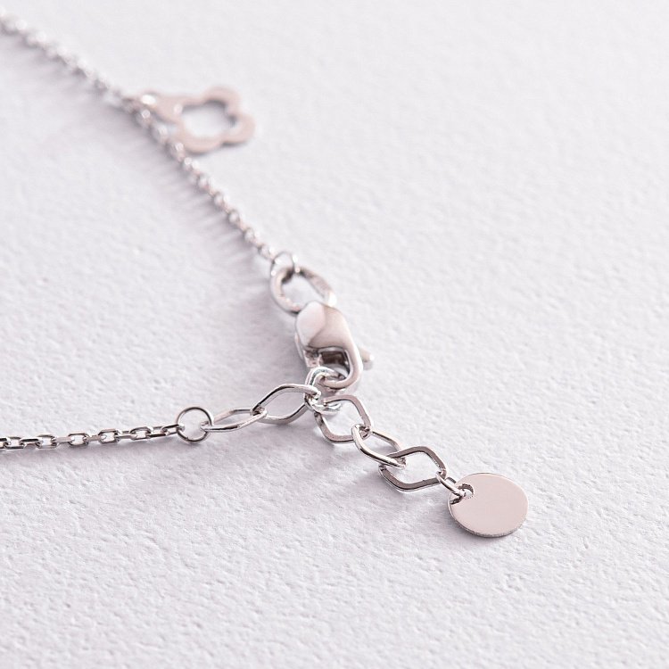 Браслет "Конюшина" у білому золоті б05069 від ювелірного магазину Онікс - 4