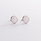 Золоті сережки - пусети з діамантами 102-10068/2 от ювелирного магазина Оникс