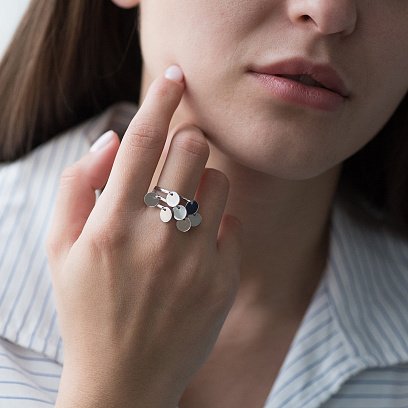 Золота каблучка Монетки к06453 №2