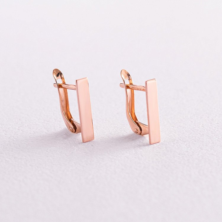 Золоті сережки "Лаконічність" 470619 від ювелірного магазину Онікс - 1