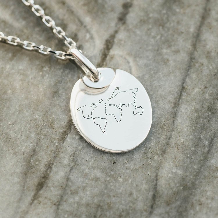 Срібний кулон "Навколо світу" 133045вок від ювелірного магазину Онікс - 2