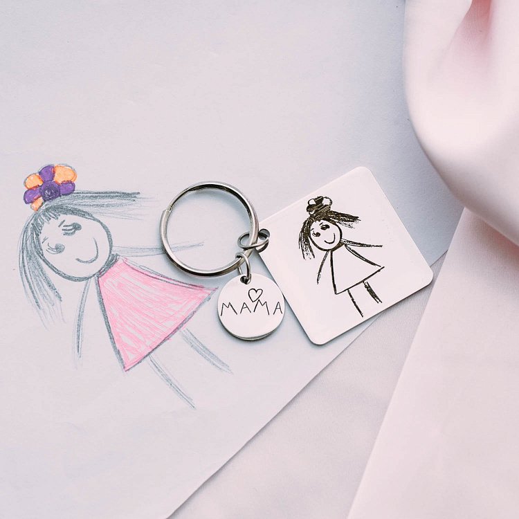 Брелок с гравировкой "Рисунок Вашего ребенка" detris от ювелирного магазина Оникс - 2