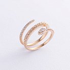 Золотое кольцо "Змея" с бриллиантами кб0524ca от ювелирного магазина Оникс
