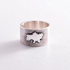 Серебряное кольцо "Карта Украины" 112649 от ювелирного магазина Оникс