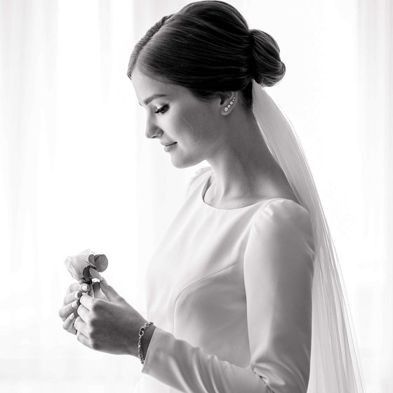 Срібні сережки - клаймбери з фіанітами 121619 №3