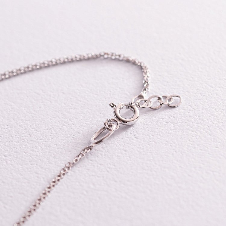 Браслет "Бесконечность" в белом золоте (фианиты) б04853 от ювелирного магазина Оникс - 2