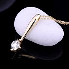 Золотое женское колье (фианит) кол00605 от ювелирного магазина Оникс - 2