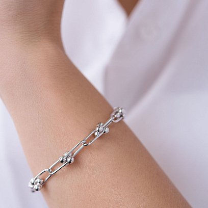 Браслет "Фантазия" в белом золоте б04677 №4