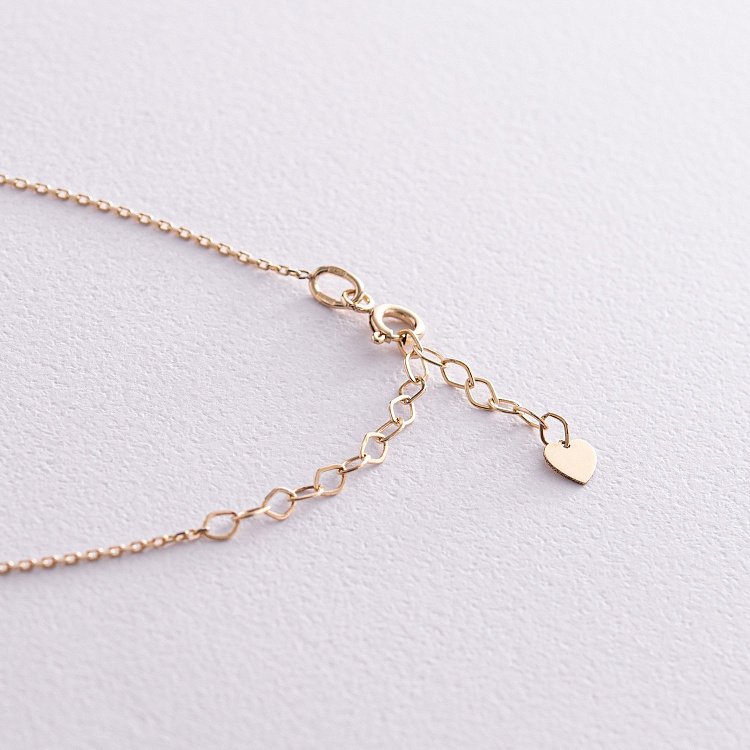 Колье с крестиком в желтом золоте кол02355 от ювелирного магазина Оникс - 6