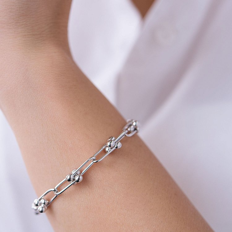 Браслет "Фантазия" в белом золоте б04677 от ювелирного магазина Оникс - 3