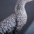Серебряная фигура ручной работы "Птица на мраморной подставке" сер00006 от ювелирного магазина Оникс - 3