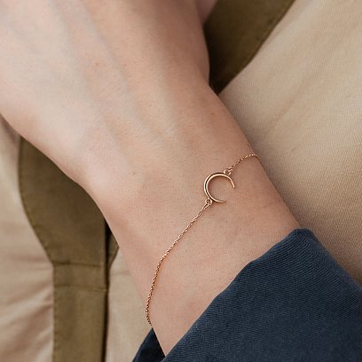 Браслет "Лунниця" у червоному золоті б05089 №5