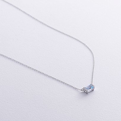 Золотое колье (топаз, бриллианты) колб0119sm №3