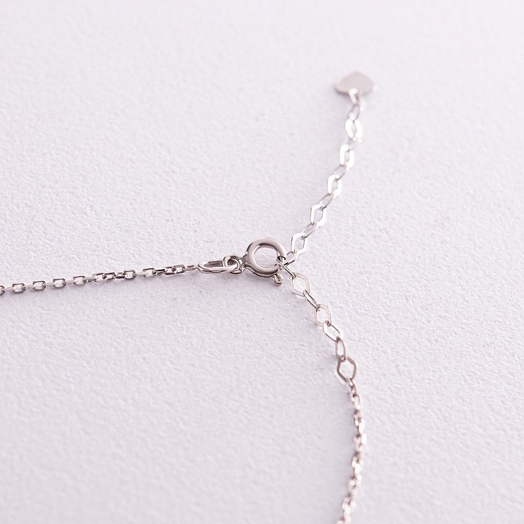 Колье "Украинка" в серебре (синие и желтые фианиты) 181225 от ювелирного магазина Оникс - 4