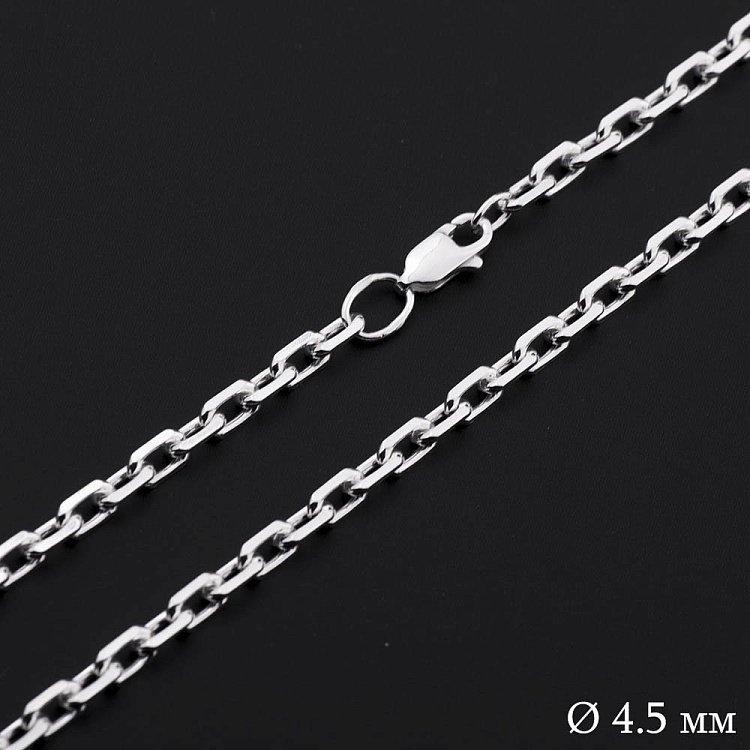 Срібний родований ланцюжок плетіння Якірне р011682 від ювелірного магазину Онікс