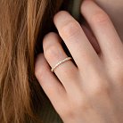 Кольцо с дорожкой камней в желтом золоте (фианиты) к07396 от ювелирного магазина Оникс - 3