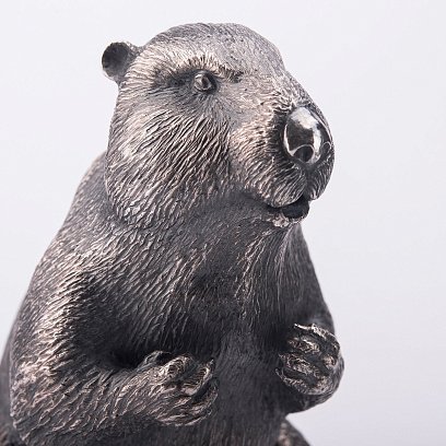 Срібна фігура ручної роботи "Бобер" сер00031 №2