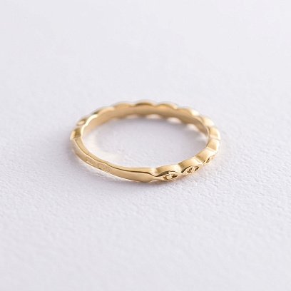 Срібна каблучка з позолотою 112531 №2