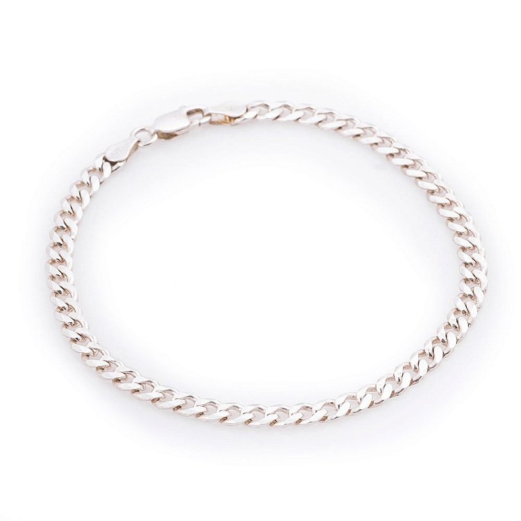 Мужской серебряный браслет плетение "Панцирное" 14318п от ювелирного магазина Оникс