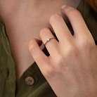 Помолвочное серебряное кольцо с фианитом 466 от ювелирного магазина Оникс - 1