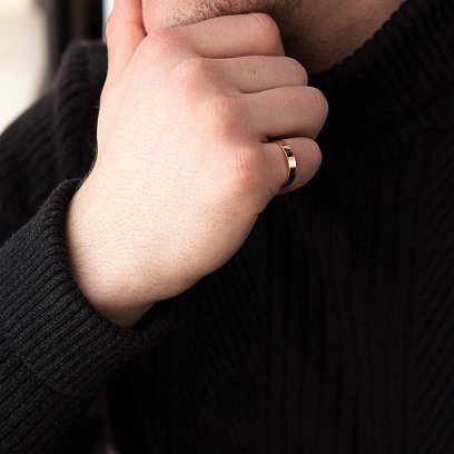 Золота обручка "Американка" (можливе гравіювання) обр00002ш4 №6