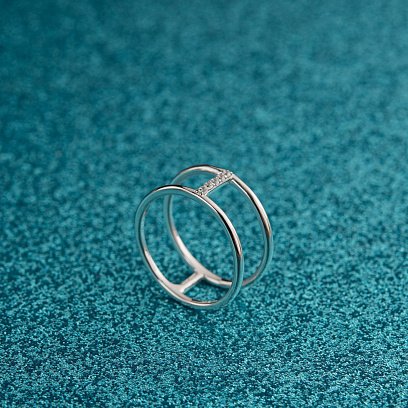 Серебряное кольцо с фианитами 901-01008 №5