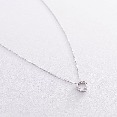 Кольє "Амелія" в білому золоті (фіаніт) кол01903 №6