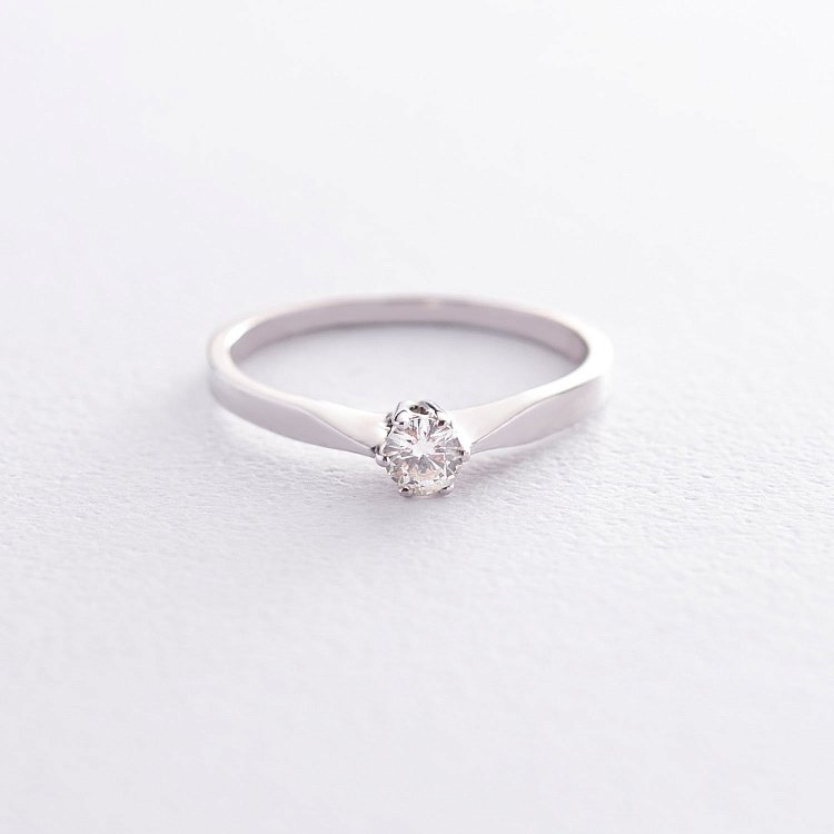 Помолвочное золотое кольцо с бриллиантом к208 от ювелирного магазина Оникс - 2