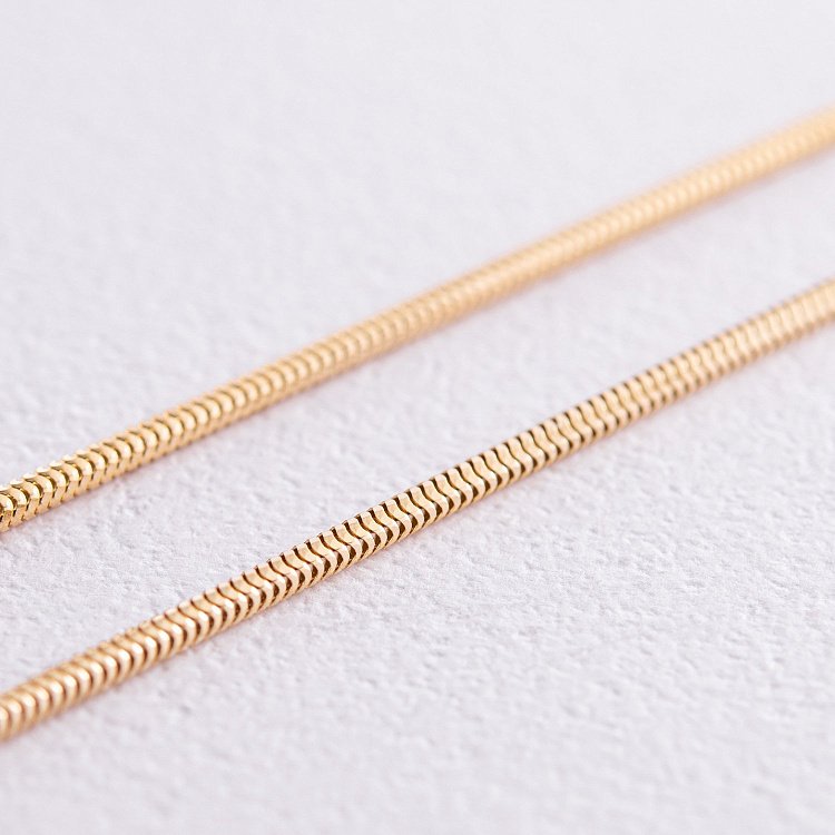 Золотая цепочка, плетение Снейк (1.5 мм) ц00211-1.5 от ювелирного магазина Оникс - 2