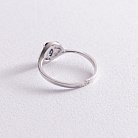 Золотое кольцо с бриллиантами и сапфиром C01122R от ювелирного магазина Оникс - 3