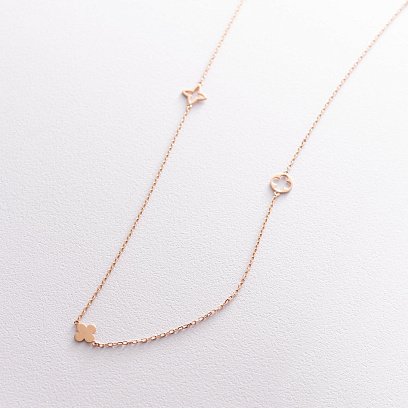 Колье "Клевер" в красном золоте кол01780