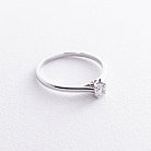 Золотое помолвочное кольцо c сердечком (фианит) к07578 от ювелирного магазина Оникс - 4