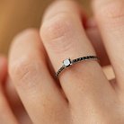 Помолвочное кольцо с черными бриллиантами (белое золото) 237511122 от ювелирного магазина Оникс - 1