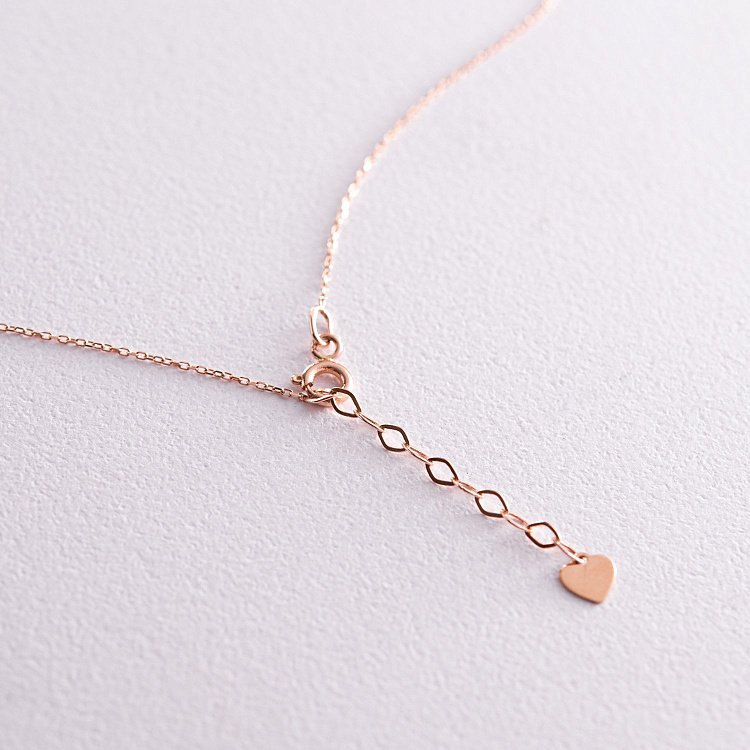 Двойное золотое колье "Молния и сердечко" кол02294 от ювелирного магазина Оникс - 4