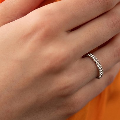 Кольцо "Бриттани" в белом золоте к07414 №8