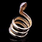 Золотое женское кольцо "Змея" к03300 от ювелирного магазина Оникс - 2