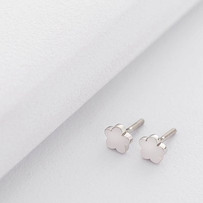 Золоті сережки-пусети "Квіточки" с05591