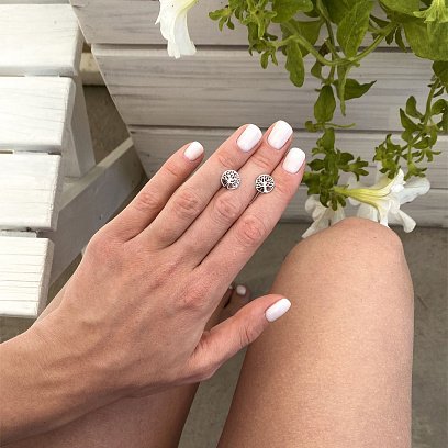 Серебряные серьги "Древо жизни" 122767 №4