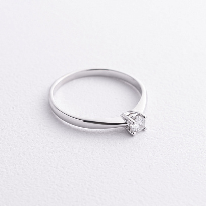 Помолвочное золотое кольцо с бриллиантом 101-10021(3.4)б №5