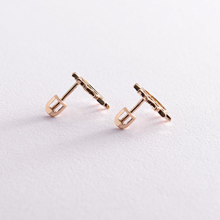 Золоті сережки - пусети "Сонце" с07856 від ювелірного магазину Онікс - 8