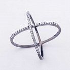 Серебряное кольцо с фианитами 111824 от ювелирного магазина Оникс