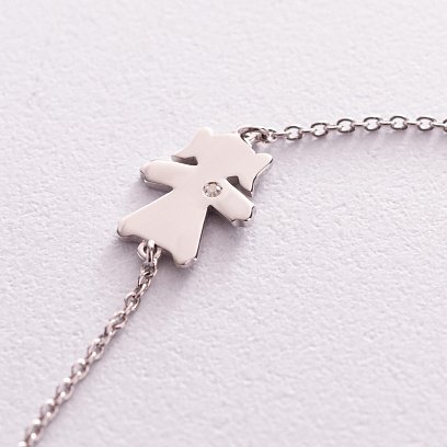 Срібний браслет "Дівчинка" (можливе гравіювання) 2077 №4