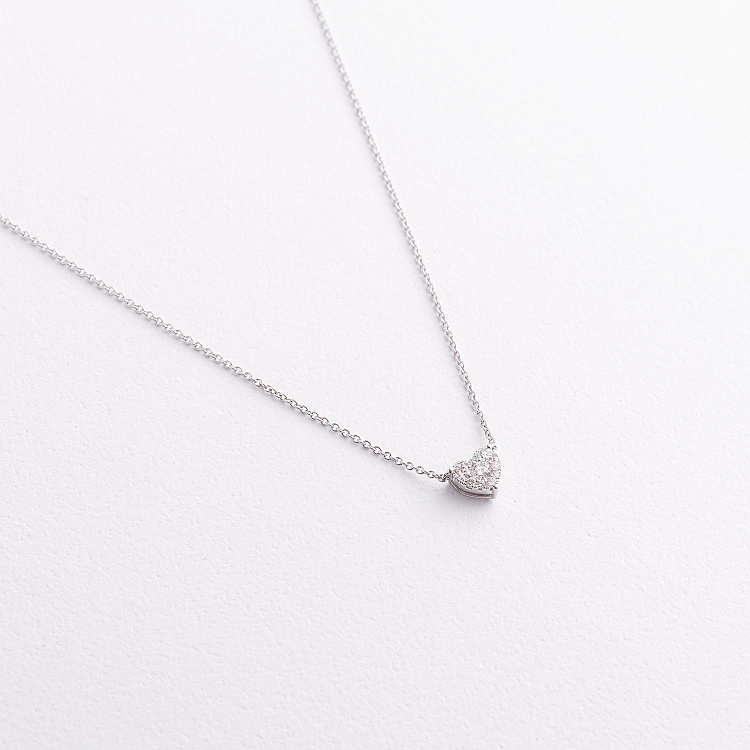 Золотое колье "Сердечко" с бриллиантами колб0176ri от ювелирного магазина Оникс - 1