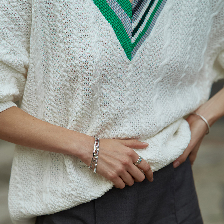 Кольцо "Veronica" в белом золоте к07520 от ювелирного магазина Оникс - 18