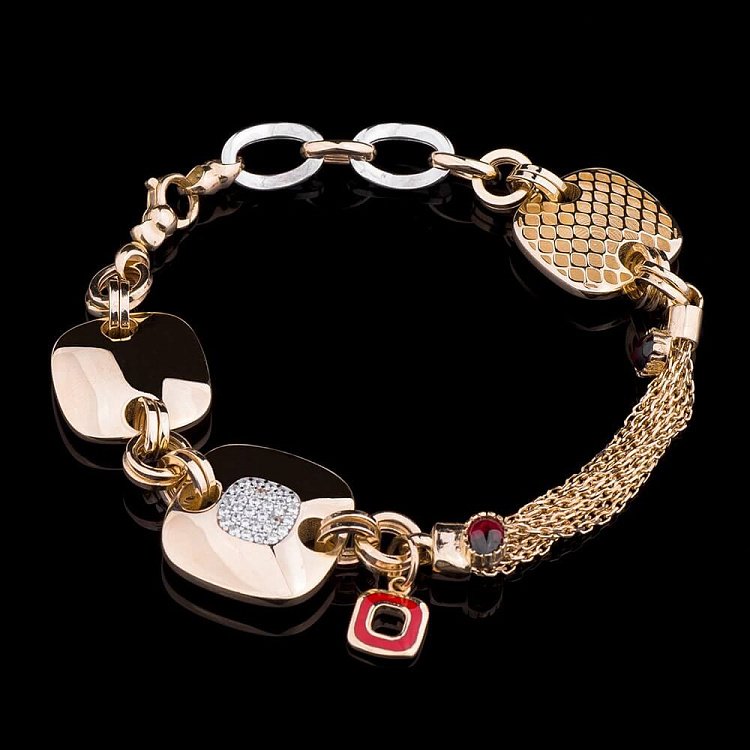 Жіночий браслет з фіанітами б01920 від ювелірного магазину Онікс