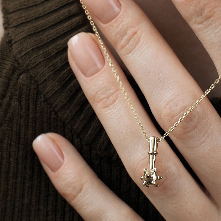 Колье "Булава" в желтом золоте кол02260 от ювелирного магазина Оникс - 3