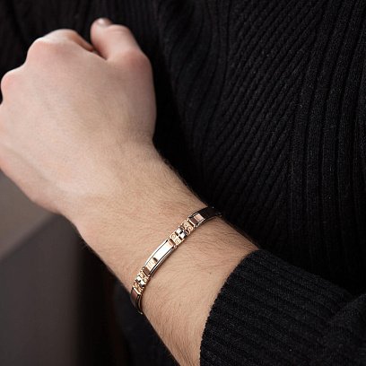 Золотой мужской браслет б01255 №6