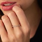 Золота каблучка з доріжкою каменів (діаманти) кб0457ca от ювелирного магазина Оникс - 3