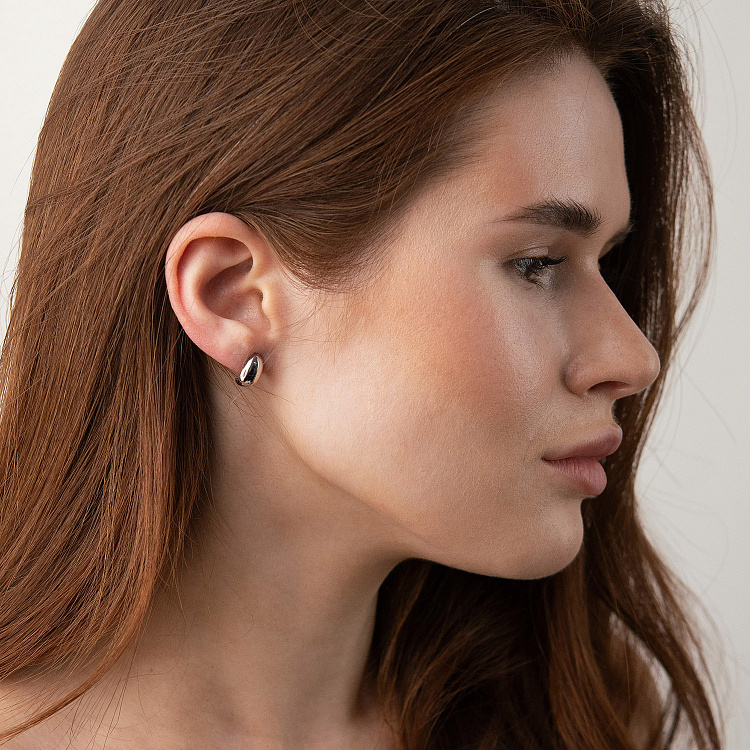 Серьги - пусеты "Polly" в серебре 7275 от ювелирного магазина Оникс - 5