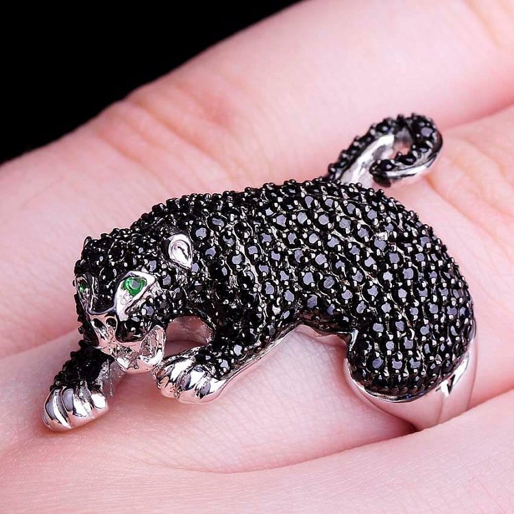 Срібний перстень "Пантера" 111581 від ювелірного магазину Онікс - 5